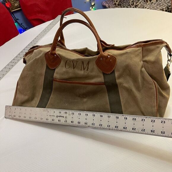 L.L. Bean Vintage Distressed Monogramed Duffle Bag - Picture 5 of 14